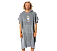 Rip Curl 2024 Mens Logo Hooded Towel Changing Robe/Poncho 00GMTO - Grey