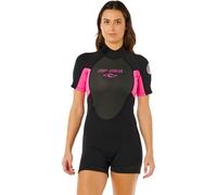 Rip Curl 2026 Femmes Omega 2mm Back Zip Shorty Combinaison Néoprène 14KWSP - Black/Pink