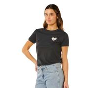 Rip Curl 2026 Femmes T-Shirt RC Heart Logos 0MWWTE - Washed Black