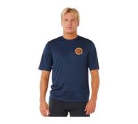 RIP CURL 2026 Pacific Rinse Surflite UPF 16ZMRV Gilet rashguard à manches courtes pour homme Bleu marine foncé Taille L