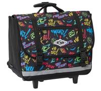 Rip Curl Cartable à roulettes garçon 38cm imprimé surf multicolore - Polyester recyclé - Sac trolley scolaire CP CE1 CE2