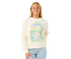 Rip Curl Chandail décontracté à Manches Longues pour Femme, Coupe décontractée, col Ras du Cou, Bone Rip Surf, Taille L