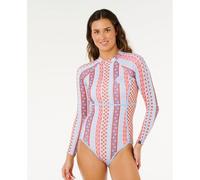 Rip Curl Coastal Instincts Upf Woman Long Sleeve Back Zip Shorty Rose 2XL Femme