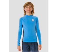 Rip Curl Icons Uv Brushed Kids Rash Guard à longues manches bleu 10