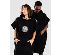 Rip Curl Logo Hooded Poncho de surf noir Uni