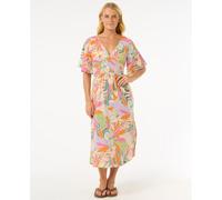 Rip Curl Cala Vadella Short Sleeve Midi Dress Multicolore M Femme