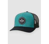 Rip Curl Curve Peak Casquette de camionneur structurée en maille snapback pour homme, réglable, Noir/Bleu Routine Automne, Taille unique