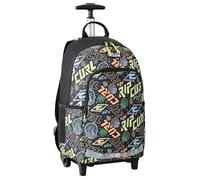 RIP CURL Sac à Dos à roulettes garçon Ozone 30L imprimé Multicolore - Polyester recyclé - Sac Scolaire Trolley CE2 CM1 CM2