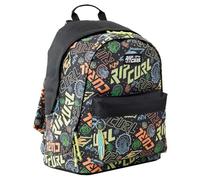 Rip Curl Sac à Dos garçon Double Dome 24L - Polyester recyclé - Sac Scolaire 2 cpts CM1 CM2 Collège - 41 x 30 x 20 cm - Imprimé Noir