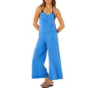 Rip Curl - Salopette en popeline de coton - Classic Surf Jumpsuit Bright Blue pour Femme en Coton - Taille L - Bleu Bleu L