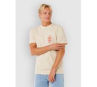Rip Curl Search Icon Short Sleeve T-shirt Beige S Homme