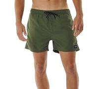 RIP CURL Short de bain Offset Volley pour homme 38,1 cm Surf Surf, Olive foncé, 3XL