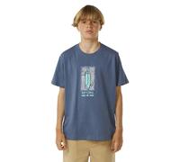 RIP CURL T-Shirt à Manches Courtes pour Enfant Lost Island Bleu