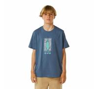 RIP CURL T-Shirt à Manches Courtes pour Enfant Lost Island Bleu - Marque EAN : 9359082760601 - Taille : 6 Ans