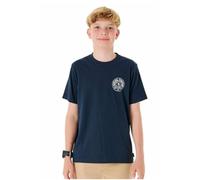 RIP CURL T-Shirt à Manches Courtes pour Enfant Stapler Bleu Marine