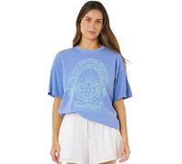 Rip Curl - T-shirt en coton léger - Hotel Malibu Heritage Tee Cornflower Blue pour Femme en Coton - Taille XS - Bleu Bleu XS