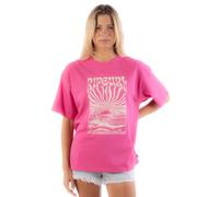 RIP CURL T-Shirt Heritage à Manches Courtes et col Rond pour Femme, Rose Vif, S