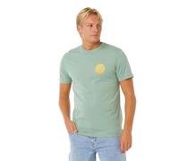 RIP CURL T-shirt Wettie Passage Icon 10EMTE 2026 pour homme - Aloe - Taille XXL - Vert