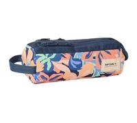 Rip Curl Trousse Scolaire Fille 2 Compartiments imprimé Bleu Marine - Polyester recyclé - 21 x 8 x 8 cm - Toutes Classes dès Le CP