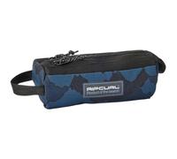 Rip Curl Trousse Scolaire garçon 2 Compartiments imprimé Noir/Bleu - Polyester recyclé - 21 x 8 x 8 cm - Toutes Classes dès Le CP