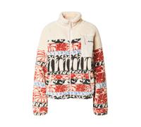 RIP CURL Veste en polaire fonctionnelle 'OCEANIC' sable / bleu clair / rouge feu / noir, Taille M