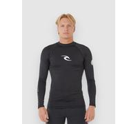 Rip Curl Waves Upf Long Sleeve Rash Guard Noir S Homme