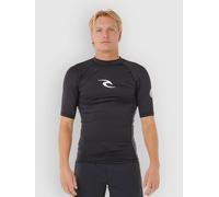 Rip Curl Waves Upf Short Sleeve Rash Guard Noir M Homme