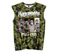 Rip Hulk Hogan Hulkamania 1953-2025 Débardeur de sport sans manches pour homme et femme, camouflage, XXL