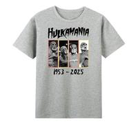Rip Hulk Hogan Hulkamania 1953-2025 T-shirt col rond à manches courtes en coton pour femmes et hommes, gris, L