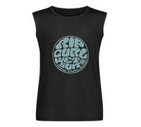 Rip Tee Curl Wetty Land Mens Unisex Sleeveless T-Shirt Graphic Print Vests Top Black Tank Tee L