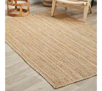 Ripaz Vogue Tapis rectangulaire tressé 100% Naturel Fait à la Main en Jute (60 cm x 110 cm)