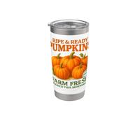 Ripe and Ready Pumpkins Retro Farmer Market Fall Pumpkin Fun Gobelet isotherme en acier inoxydable double paroi