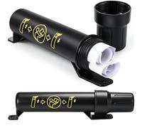 Ripeng Lot de 2 porte-documents d'immatriculation étanches de diamètre pour semi-camions, remorques, flottes de véhicules, tubes de rangement robustes pour permis et papiers d'assurance (5,1 cm)