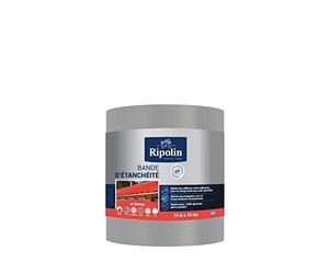 Ripolin Bande d'Étanchéité Auto-Adhésive Tous Supports Extérieur Gris 10 CM | Bande Étanche pour Petites Réparations, Haute Résistance, Extérieur