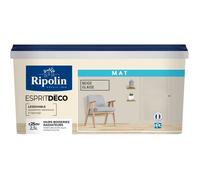 RIPOLIN - Peinture Intérieure Multi-Supports - Murs, Boiseries & Radiateurs - Ultra Couvrante - Lessivable - Application Facile - Ecolabel - Aspect Mat - 2,5L - Beige Glaise