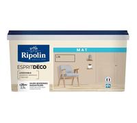 RIPOLIN - Peinture Intérieure Multi-Supports - Murs, Boiseries & Radiateurs - Ultra Couvrante - Lessivable - Application Facile - Ecolabel - Aspect Mat - 2,5L - Lin