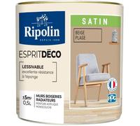 RIPOLIN - Esprit Déco Multi-supports - Beige plage - Satin - 0,5L