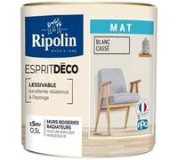 RIPOLIN - Esprit Déco Multi-supports - Blanc cassé - Mat - 0,5L