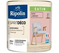 RIPOLIN - Esprit Déco Multi-supports - Rose jabadao - Satin - 0,5L