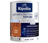 Revêtement d'étanchéité toiture, RIPOLIN Anti-infiltration terre cuite 0,75 L G