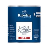 RIPOLIN Laque Glycéro Déco pour Intérieur & Extérieur - Blanc Brillant 2L