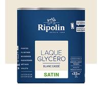 RIPOLIN Laque Glycéro Satin Blanc Cassé 2 L