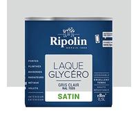 RIPOLIN Laque Glycéro Satin Gris Clair 500 ml