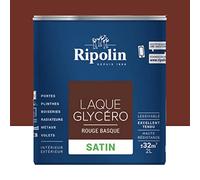 RIPOLIN Laque Glycéro Satin Rouge Basque 2 L