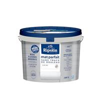 RIPOLIN Mat Parfait - Peinture intérieure pour Murs & Plafonds - Blancheur Extrême - Sans Trace de Rouleau - Technologie UNILISS - Lessivable - Mat - 5L - Blanc