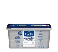 RIPOLIN Mat Parfait - Peinture intérieure pour Murs & Plafonds - Blancheur Extrême - Sans Trace de Rouleau - Technologie UNILISS - Lessivable - Mat - 2,5L - Blanc
