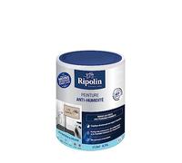RIPOLIN - Peinture Anti-Humidité Intérieur - Haute Protection pour Murs Sujets aux Infiltrations d'Eau - Protège des Moisissures - Microporeuse & Lessivable - Satin - 0,75L - Lin