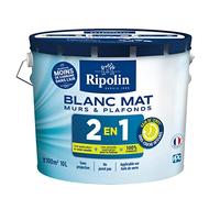 Ripolin Peinture Blanche pour Murs & Plafonds avec sous-Couche Intégrée, Mat, Blanc 10L