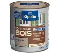 RIPOLIN - Peinture pour Bois Intérieur/Extérieur - Sans Sous-couche Ultra-couvrant - Résiste aux Intempéries, UV et Chocs - Protège et Magnifie - Lessivable - Satin - 0,5L - Beige Moka