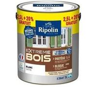 Peinture de protection Ripolin EXTREME BOIS blanc satin 2.5L+20%